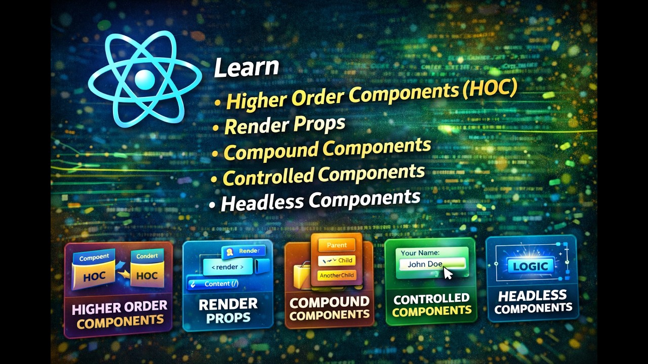 React Patterns Explained: HOC, Render Props, Compound & Headless Components [11-March-2026]