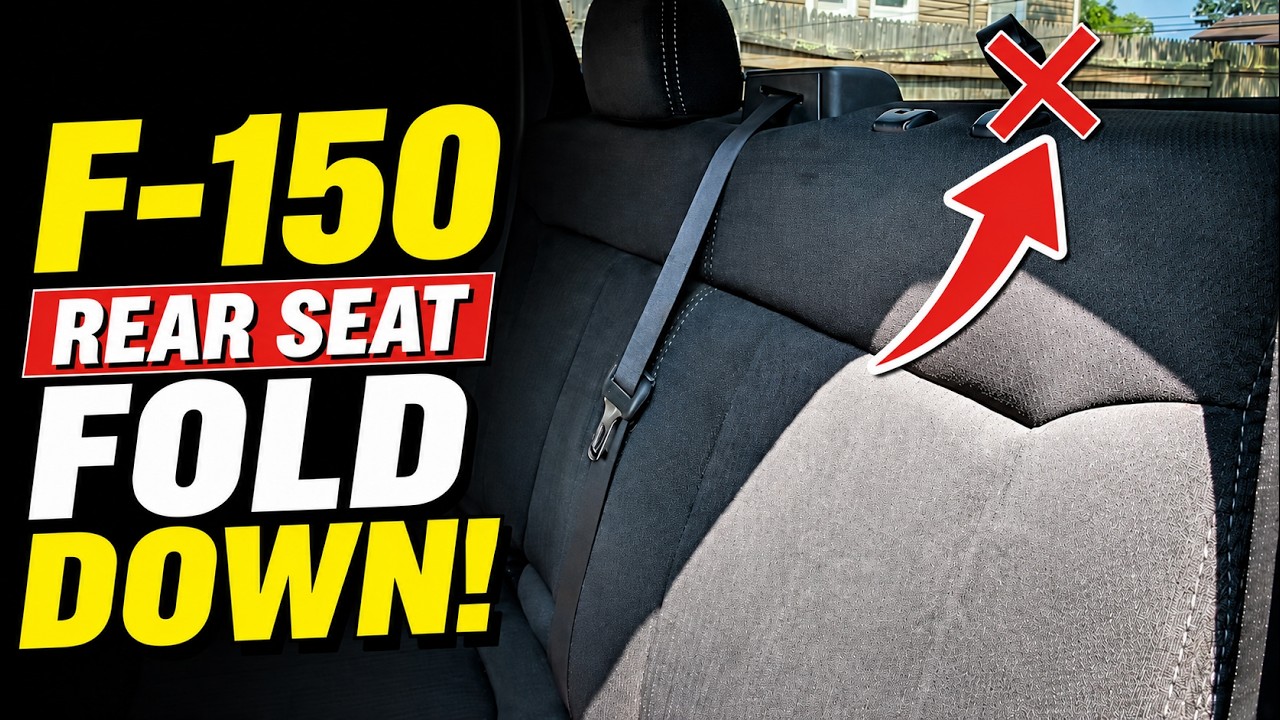 How to fold down rear seat back on 2009-20014 Ford F-150 Super Crew