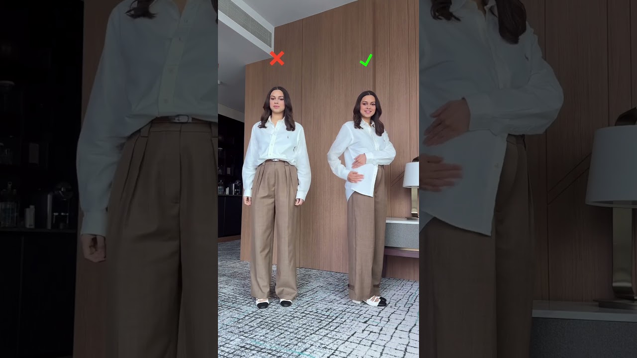 Perfect way to tuck in your shirt 👀 Yes or no? Create a chic, polished look ✨ #polishedlook