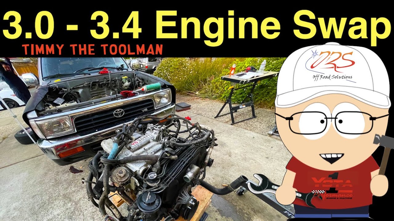 3.0L V6 3VZ-E to 3.4L V6 5VZ-FE Engine Swap (2nd Gen 4Runner) - Part 2