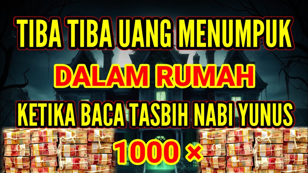 KETIKA DOA NABI YUNUS DI BACA 1000× TIBA TIBA UANG MENUMPUK DALAM RUMAH