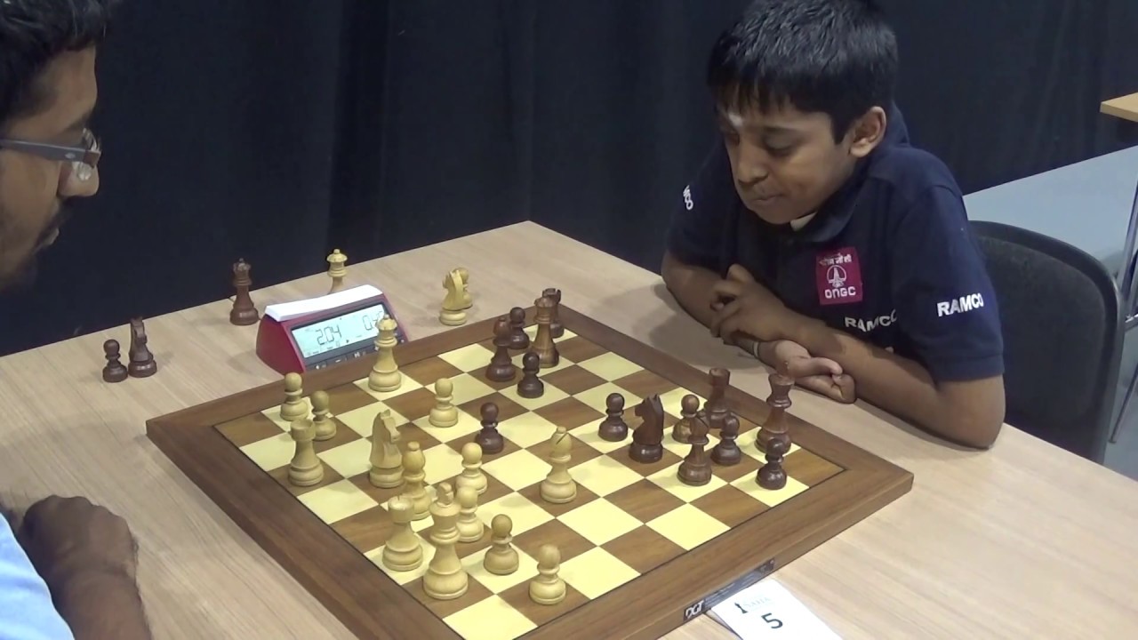 IM Dhulipalla Bala Chandra Prasad - GM Praggnanandhaa Rameshbabu, Blitz chess, London system