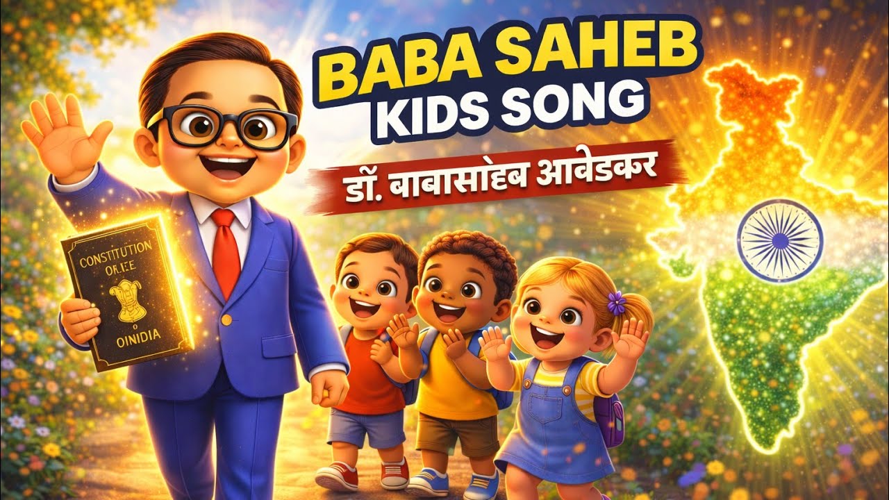 3D Cartoon Kids Song on डॉ. भीमराव अंबेडकर | Baba Saheb Superhero Song | Jay Bhim Kids Animation