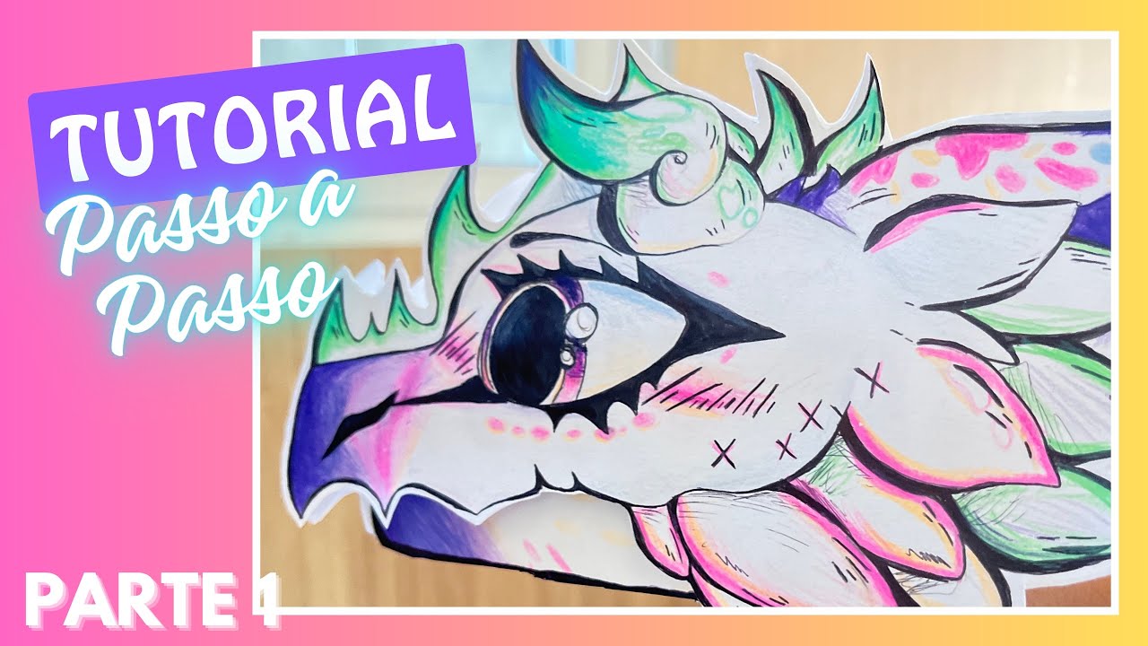 🌈💛TUTORIAL passo a passo como fazer um DRAGON PUPPET!🍄🌿|| PARTE 1 || 🇧🇷Português🇧🇷