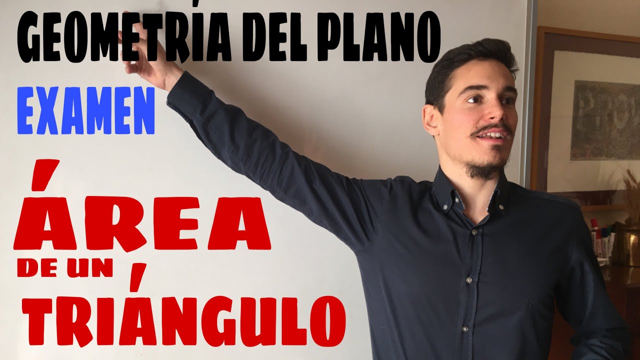 ÁREA DE UN TRIANGULO - GEOMETRÍA DEL PLANO - EJERCICIO DE EXAMEN - BACHILLERATO