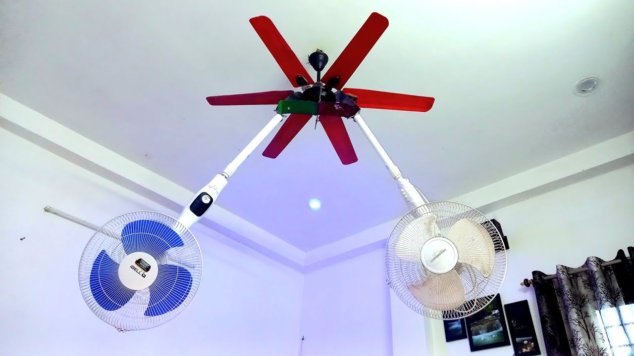 Kipas Angin vs Crompton Ceiling Fan || How to rotation two stand fan (LxWxH) communication?