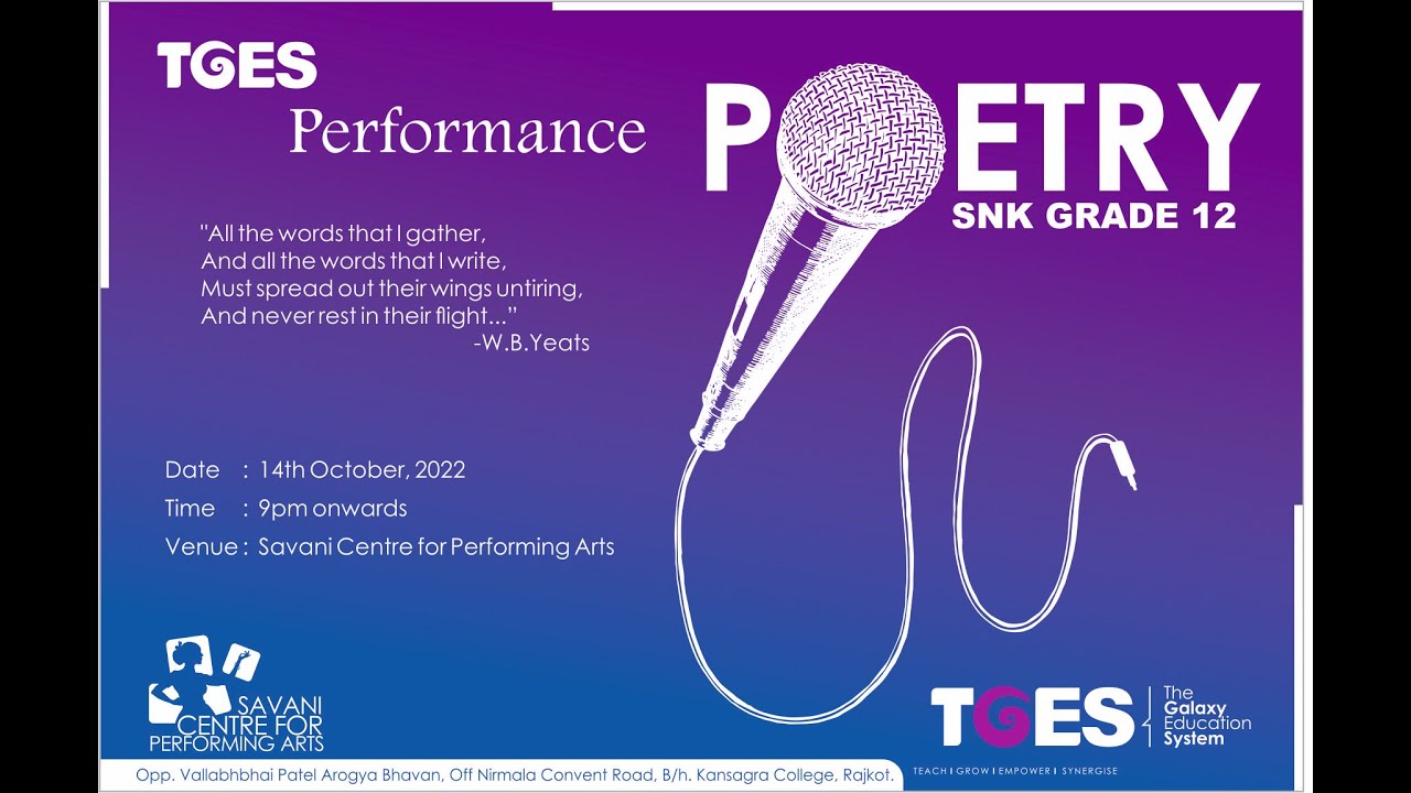 Performance Poetry Grade-12 | 14-OCT-2022| TGES Live |  #tges
