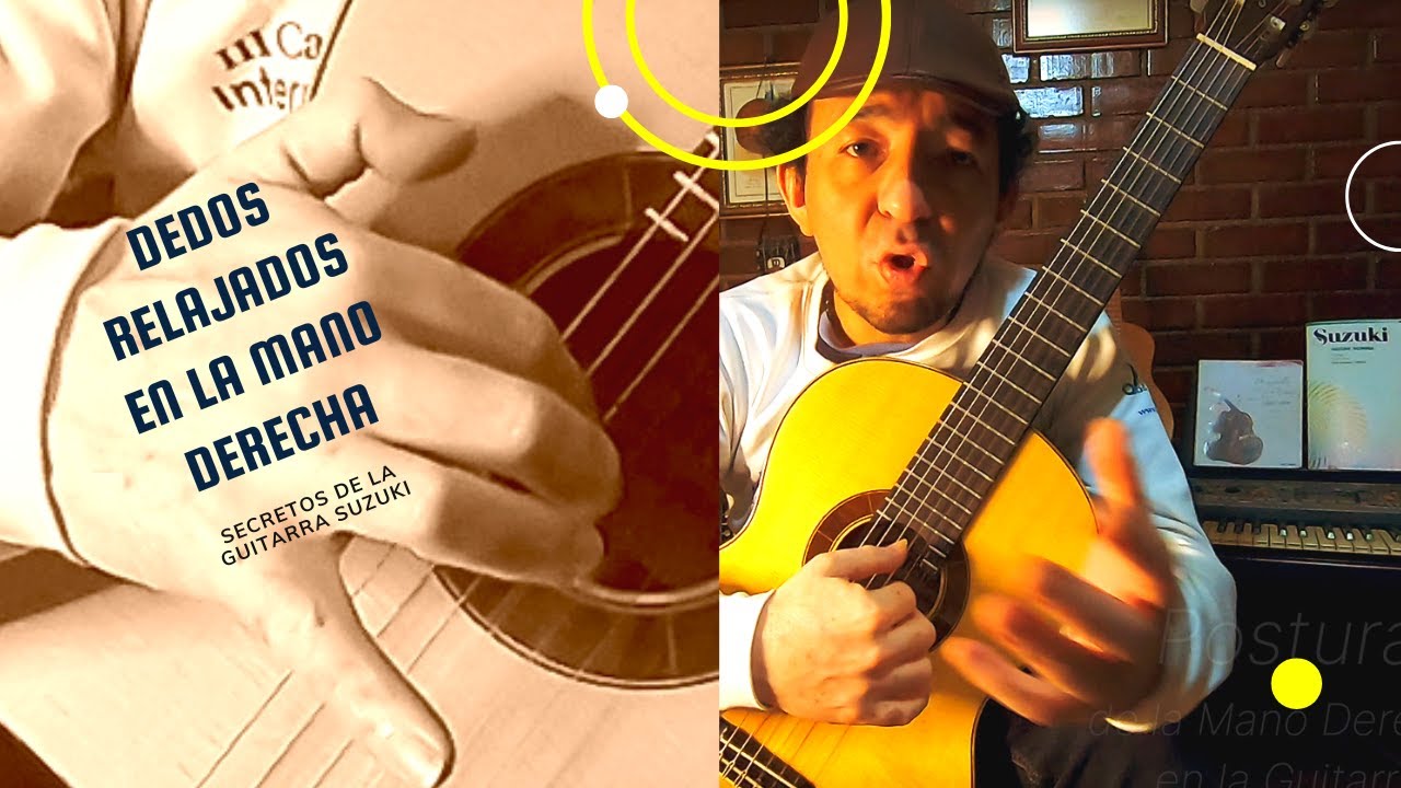 Secretos de Guitarra Suzuki Postura y Relajación Mano Derecha Técnica Parar Preparar Tocar Libro 1