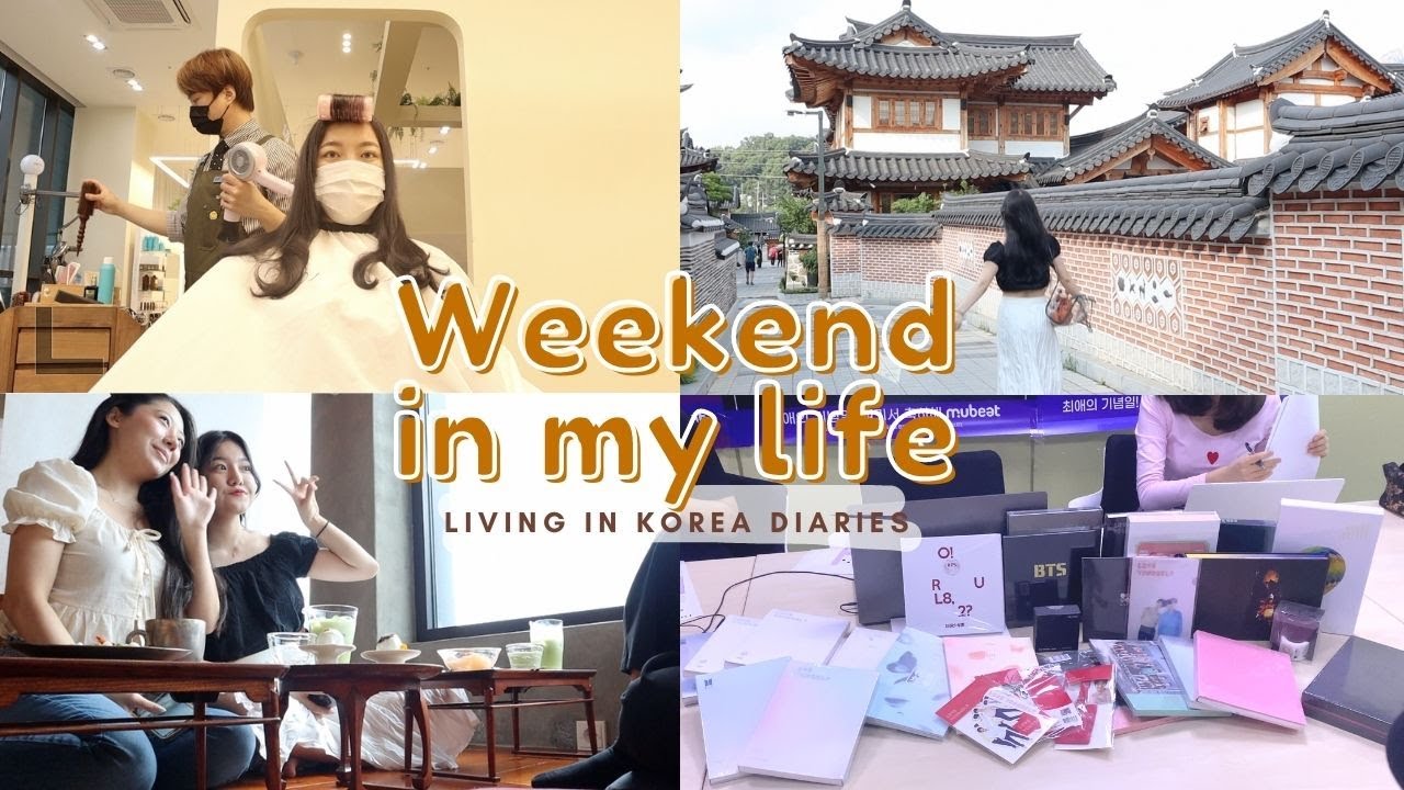 a weekend in my life - complete BTS album set, korean traditional hanoks & hair transformation!