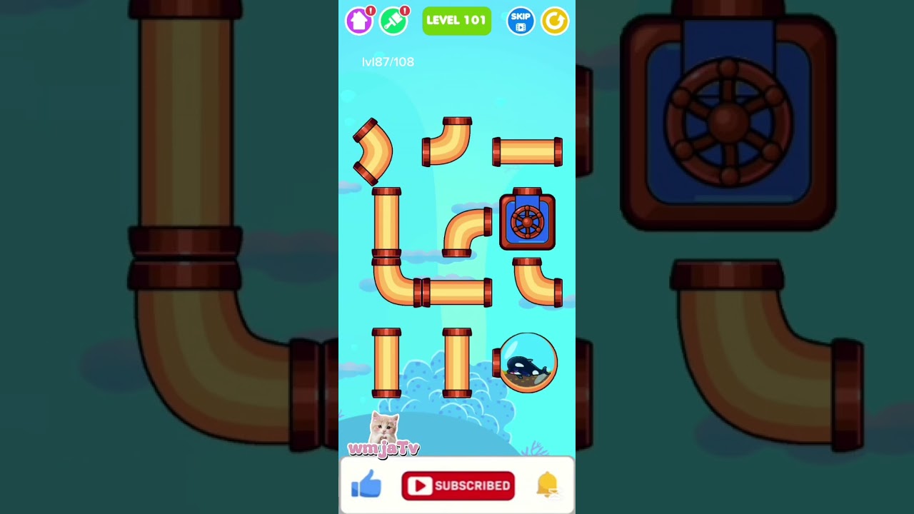 Lvel87/108 save the fish game pull the pin play game|