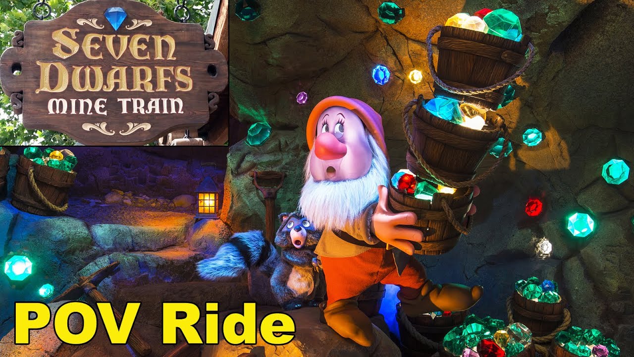 Seven Dwarfs Mine Train Roller Coaster - Front Row Full POV Ride - Magic Kingdom, Walt Disney World