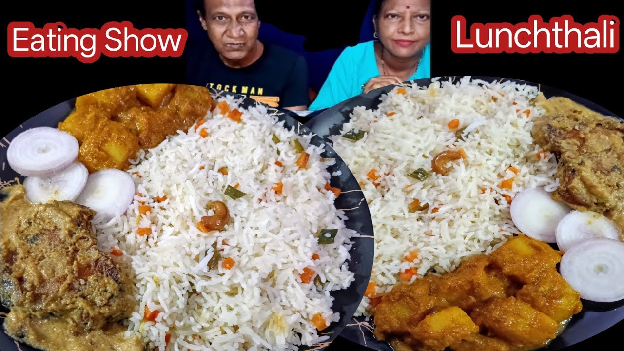 Eating FriedRich with DoiKatla and MasalaDumAloo ফ্রাইডরাইস সাথে দইকাতলা আর মশালাদমআলু