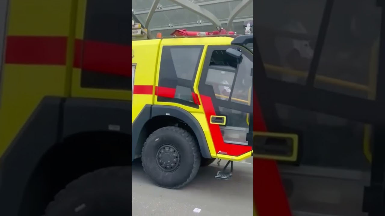 Fire service🚒 work  at  Lucknow airport #fire#airport#shorts