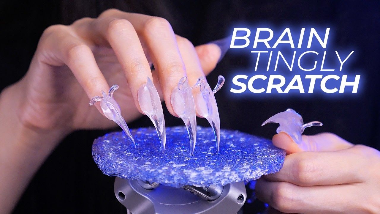 ASMR Brain Tingly Scratching with Long Claws for Sleep (No Talking)