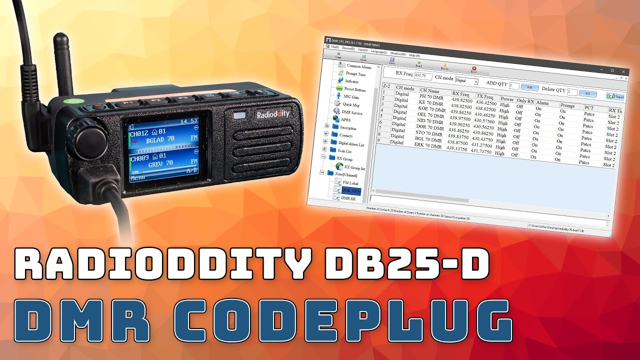 Radioddity DB25-D 📻 DMR Codeplug Programmierung #02