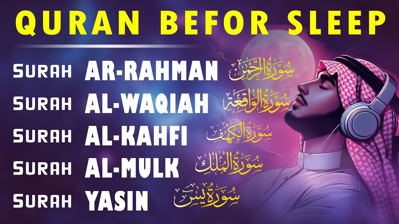 Quran recitation in a peaceful voice I Alfatiha, AlKahfi, Yasin, AlWaqiah, Arrahman, AlMulk
