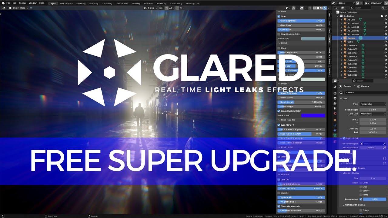 Glared - Massive Free Update for Blender's Ultimate Lighting and Lens Flare Addon