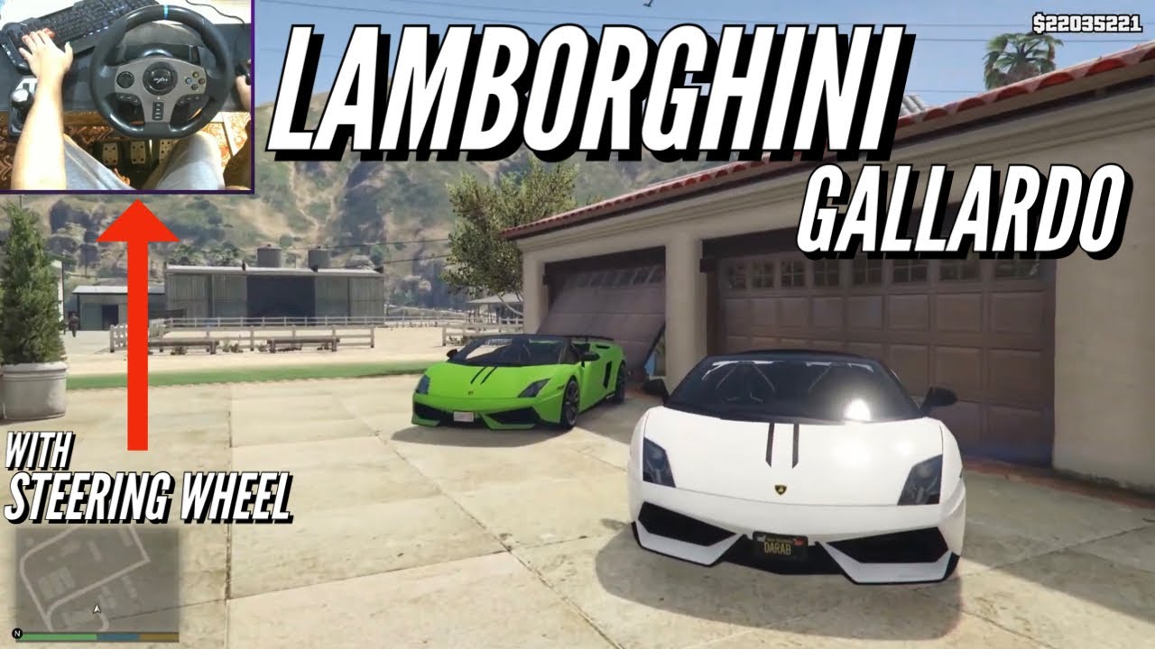 Modifying my Laborghini Gallardo || Driving with Steering Wheel || GTA V || Pxn V9