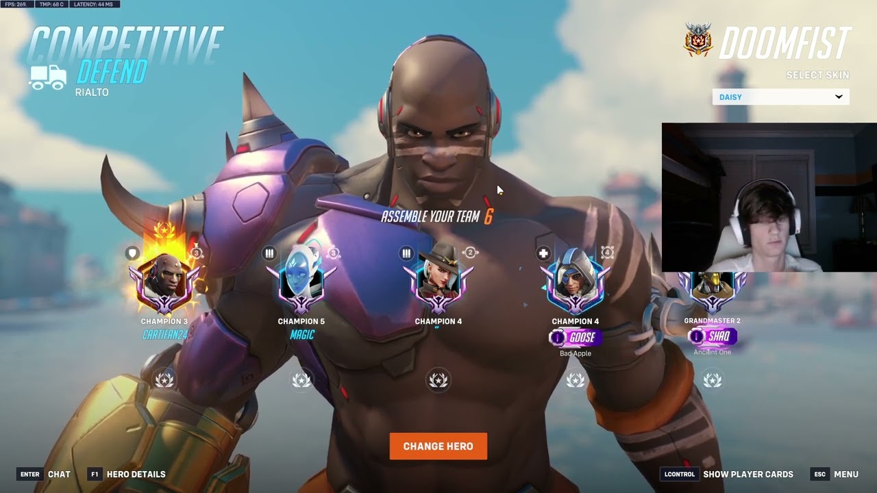 Overwatch 2: как на самом деле играет Кулак Смерти высшего ранга Cartifan