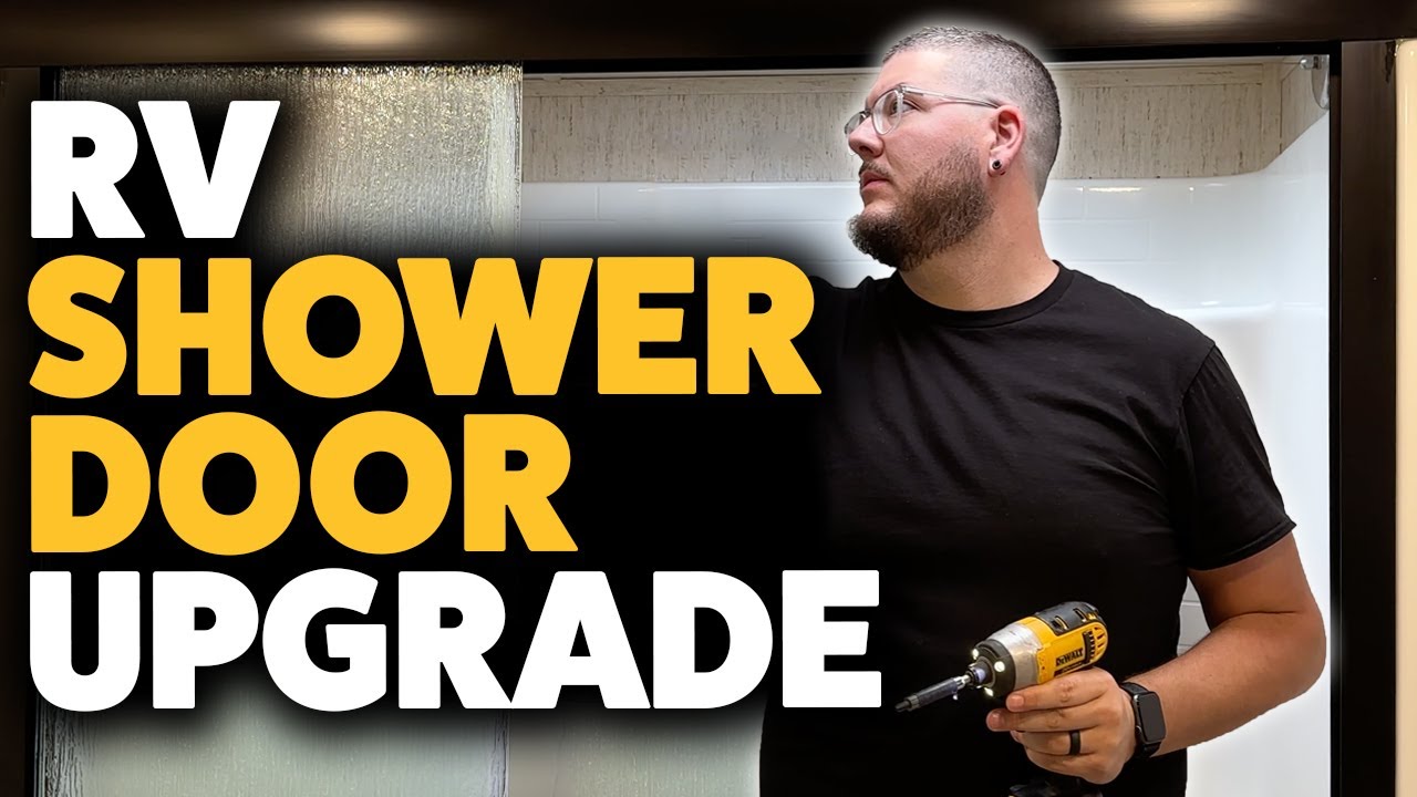 Self-Cleaning RV Shower Door Upgrade | Removing Glass + Installing Retractable RecPro Vs Nautilus