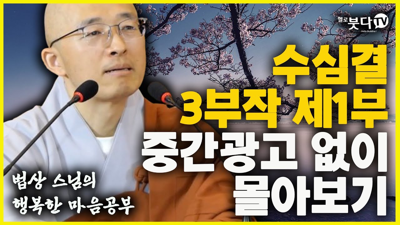 수심결 3부작 제1부 중간광고 없이 몰아보기 | 마음공부 깨달음 자비 지혜 법문 이야기 말씀 인생조언 명상 | 법상 스님의 행복한 마음공부 시리즈