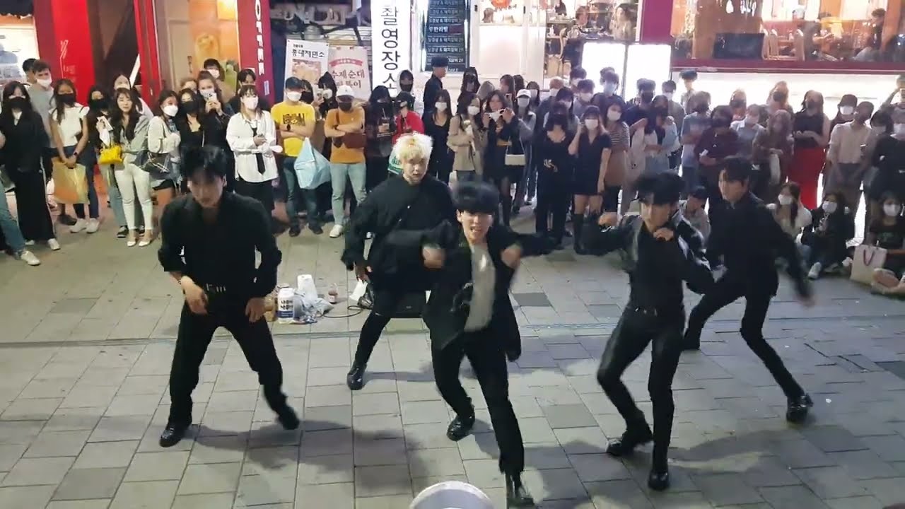 20220513 hongdae busking 홍대 댄스팀 (전 DOB멤버) 아큐아(AQA) 버스킹 07 - 소리꾼 Thunderous _ Stray Kids