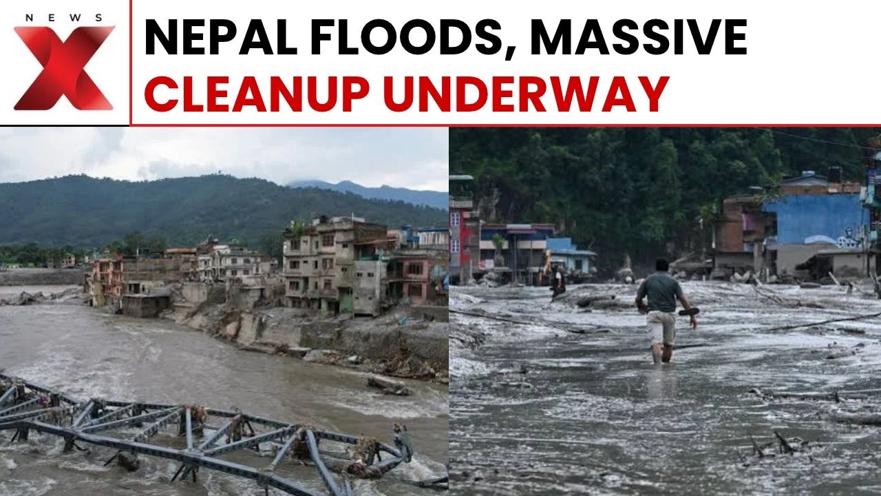 Nepal Floods: Workers Disinfect Areas Hit By Catastrophic Flooding | Latest News | NewsX