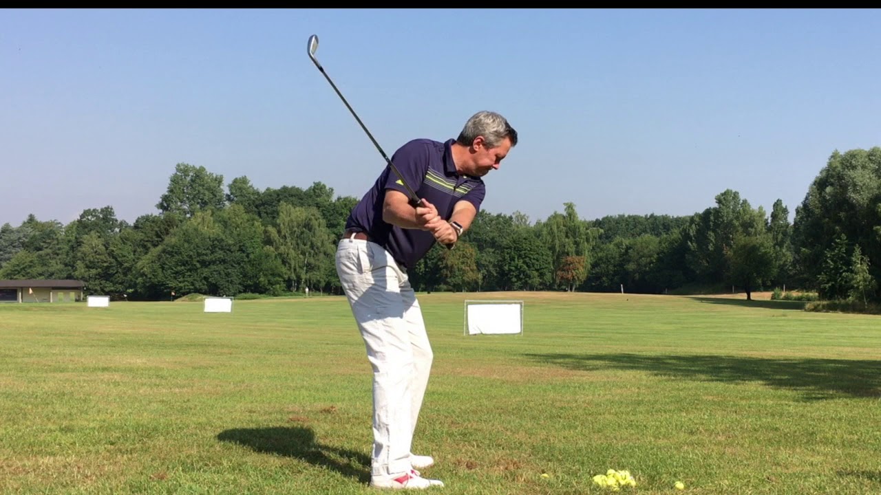How to get the hips open at impact for better golf shots.