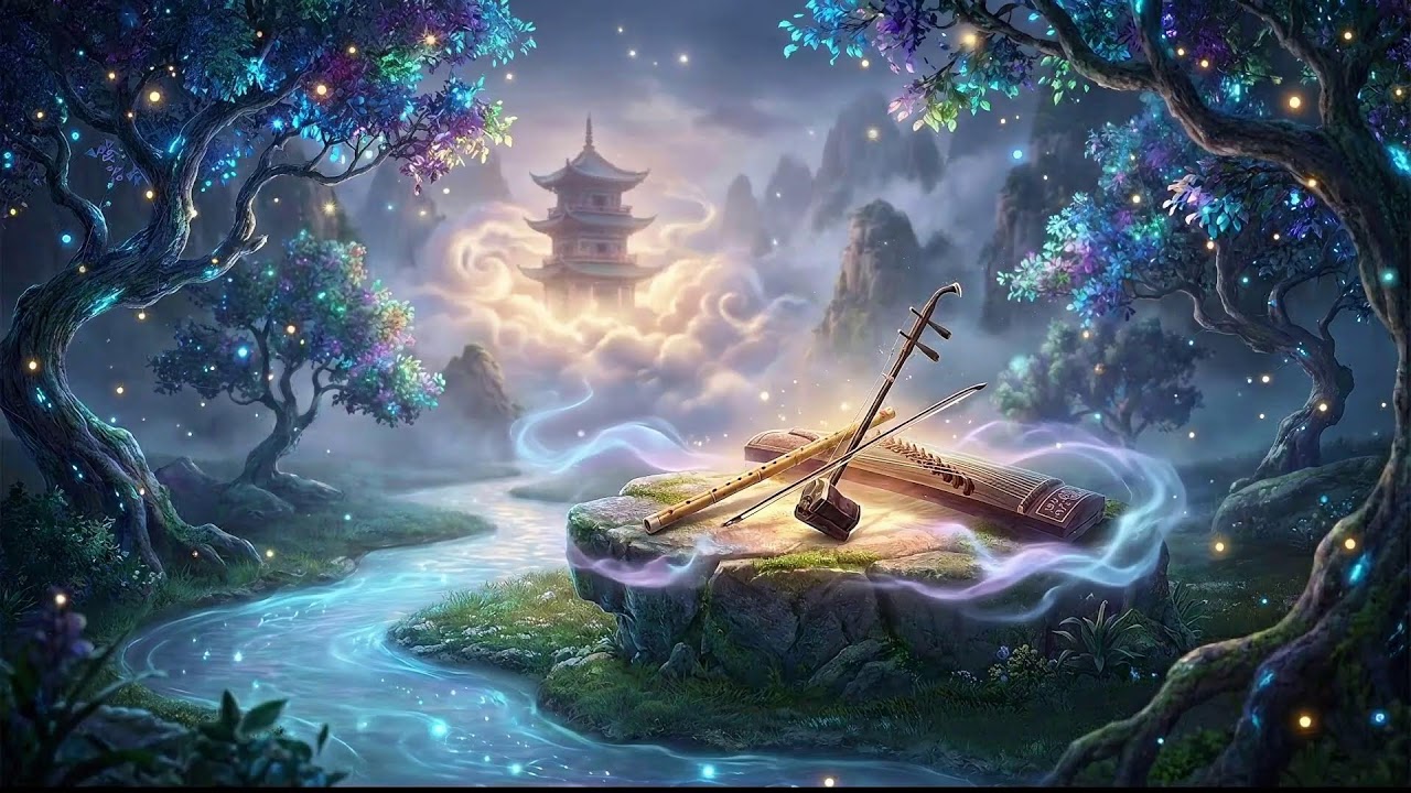 Tranquil Night – Bamboo Flute & Guzheng| Soothing Music Relaxing Sleep Music for Meditation