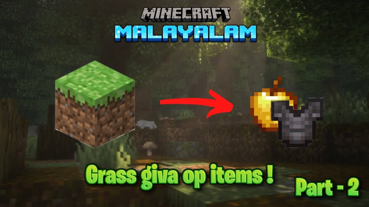 minecraft but grass gives op items  part 2 #mzrptrollseries #minecraft #minecraftmalayalam