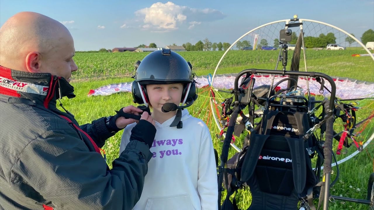 Na skrzydłach wiatru - lot motoparalotnią w tandemie w okolicach Kłoczewa