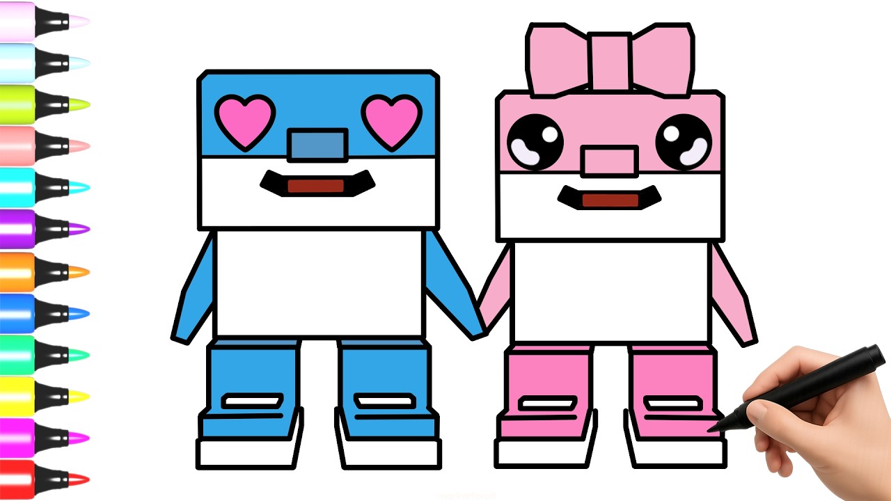Como Dibujar a LOS COUPLES -  Steal a Brainrot ROBLOX