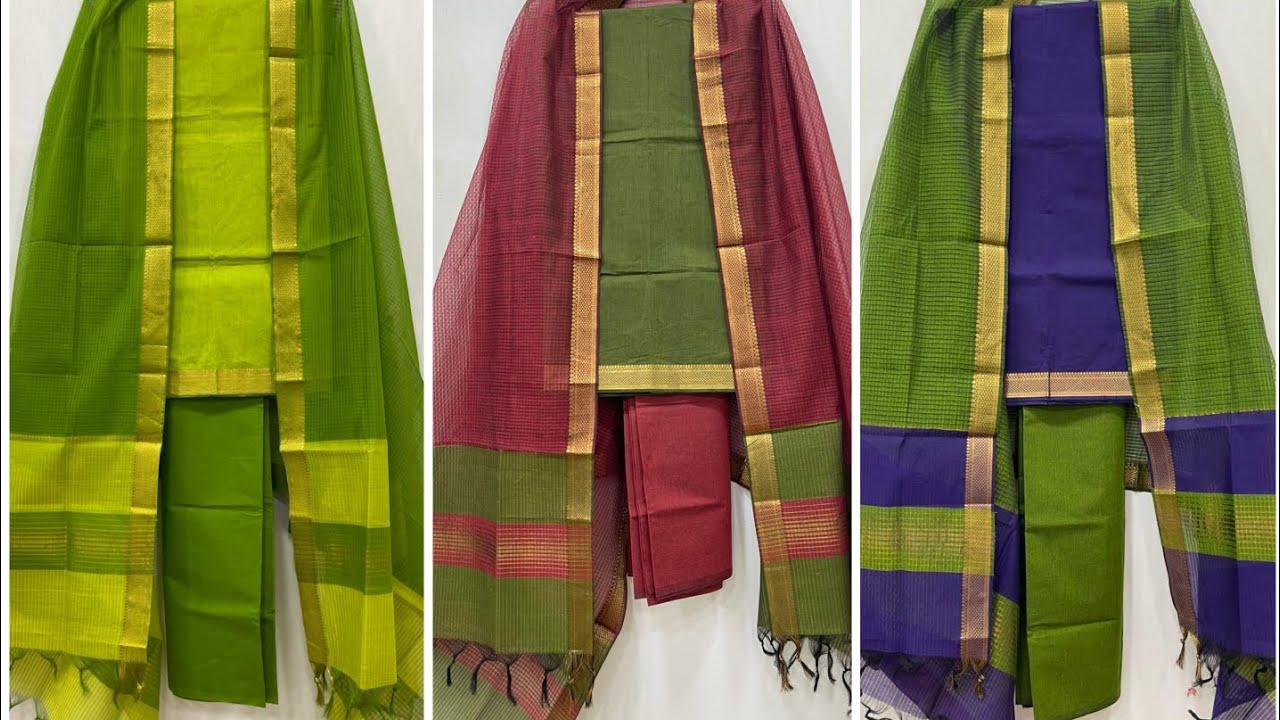MANGALGIRI HANDLOOM DRESS MATERIALS|| PATTU DRESS MATERIALS