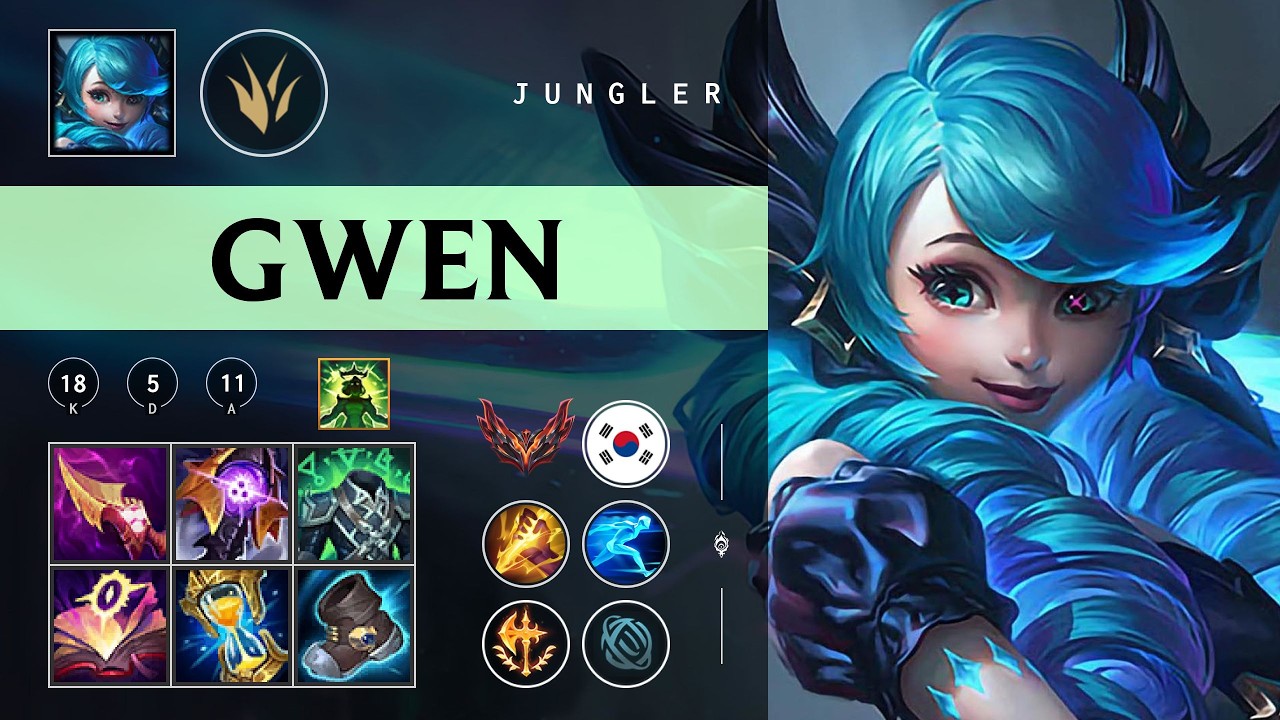 Gwen Jungle vs Fizz - KR Grandmaster Patch 26.05