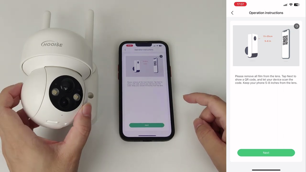 HOOISE DQ201 Battery camera WIFI connection method video（Please choose 1080P or higher resolution）