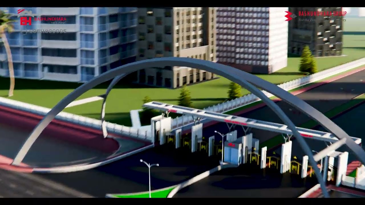 Bashundhara Entry Gate | Gated Community in Dhaka&rsquo;s High Security Residential Housing Area