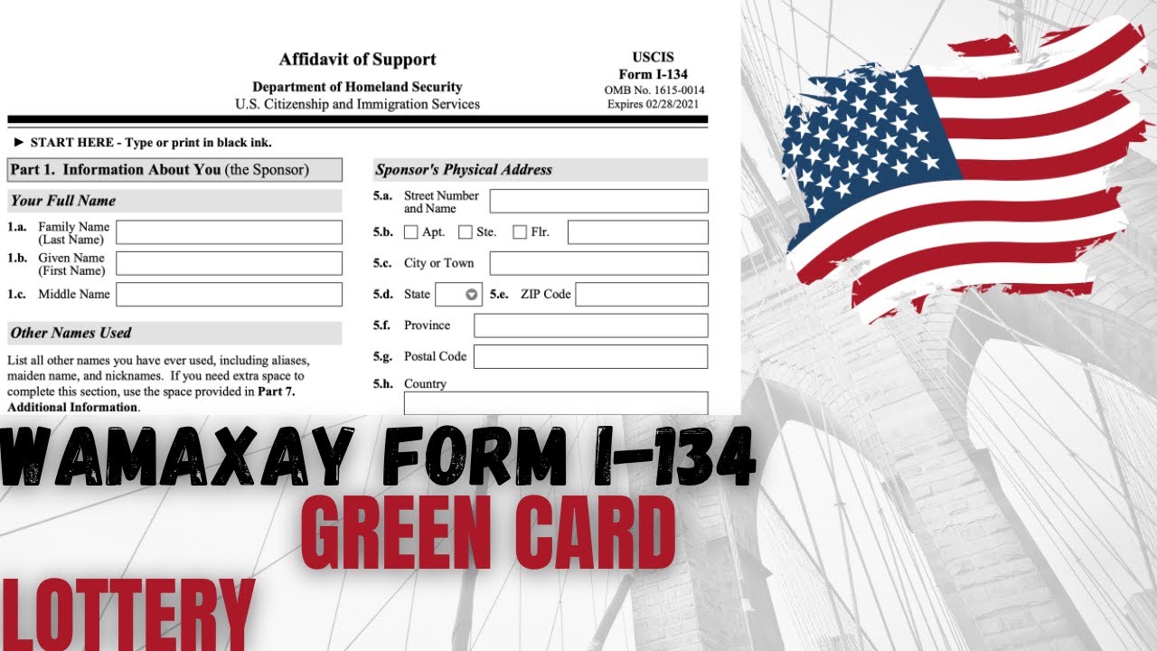 Waa maxay Formka I-134 Affidavit of support | SOMALI DV LOTTERY 2023!