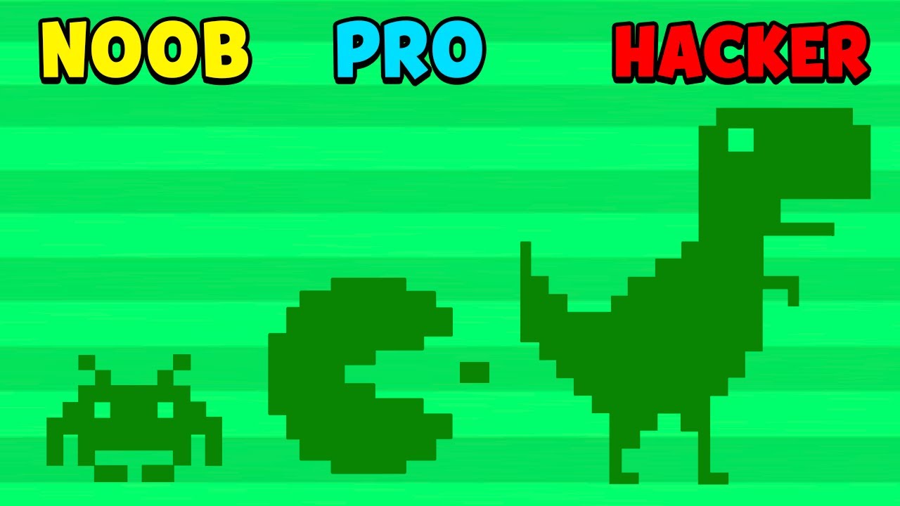 NOOB vs PRO vs HACKER - Retro Battle
