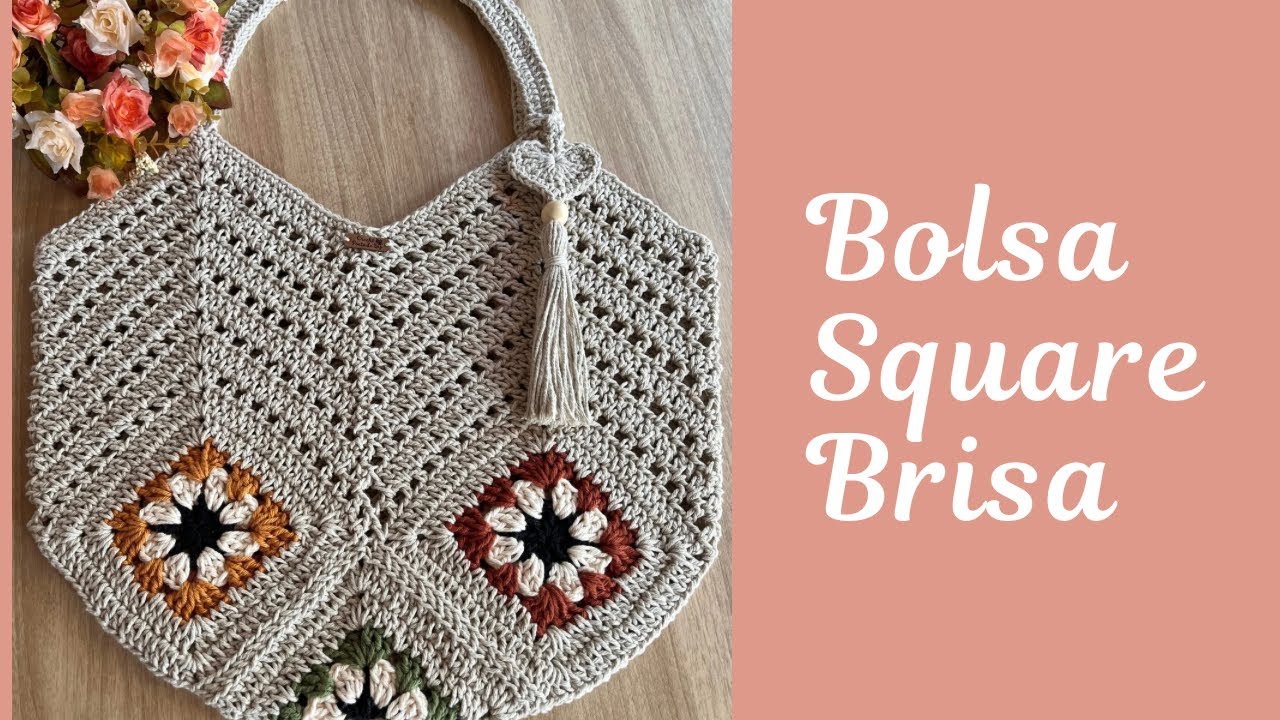 BOLSA SQUARE BRISA / BOLSA EM CROCHÊ DE PRAIA 