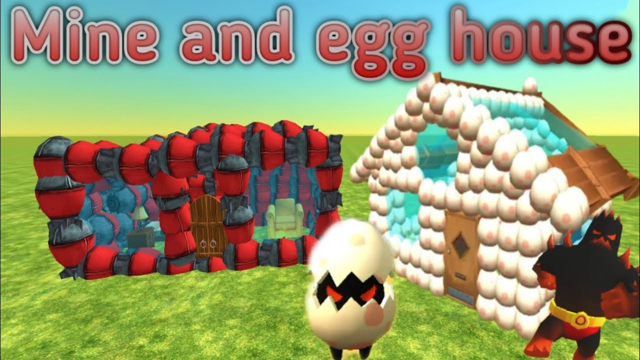 Mine and egg house 😲 |chicken gun|