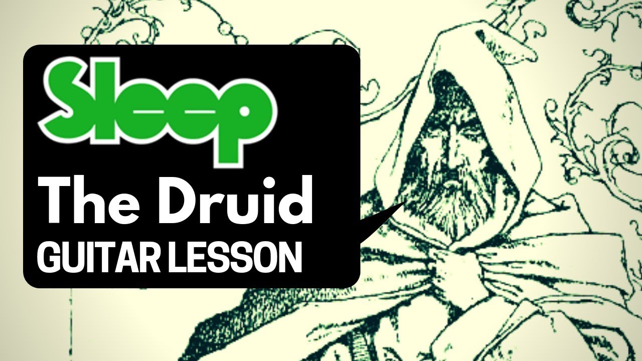 Урок игры на гитаре для сна Мэтта Пайка с табулатурой — The Druid — стандартный строй C