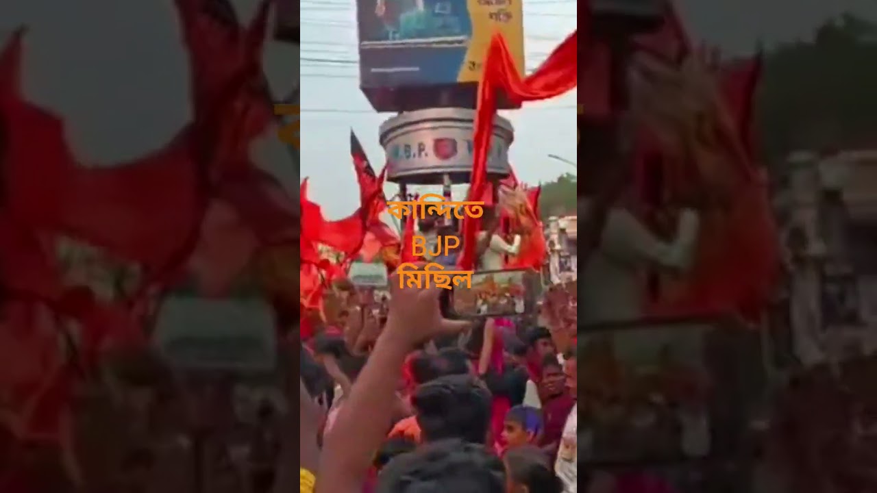 কান্দিতে BJP মিছিল #bjp #murshidabad #kandi #politics #todaynews #shorts #ytshorts