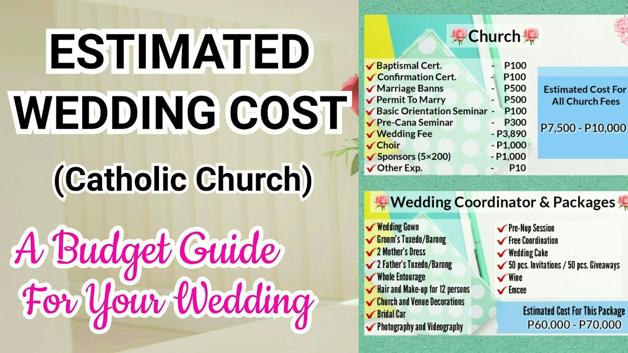 Estimated Wedding Cost | Catholic Church | Budget Guide | Philippines | Ritz Inspire