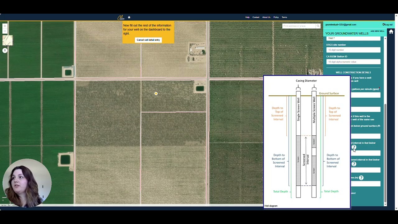 03 GEARS GSA Account Adding Wells and Parcels of Use