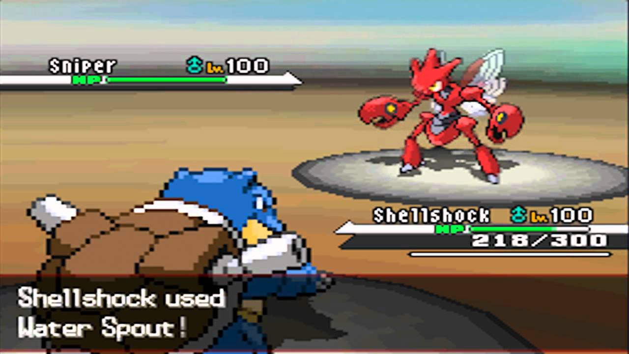 (HD) BLASTOISE WATER SPOUT SWEEP - Pokemon Wifi Battle (narrated)