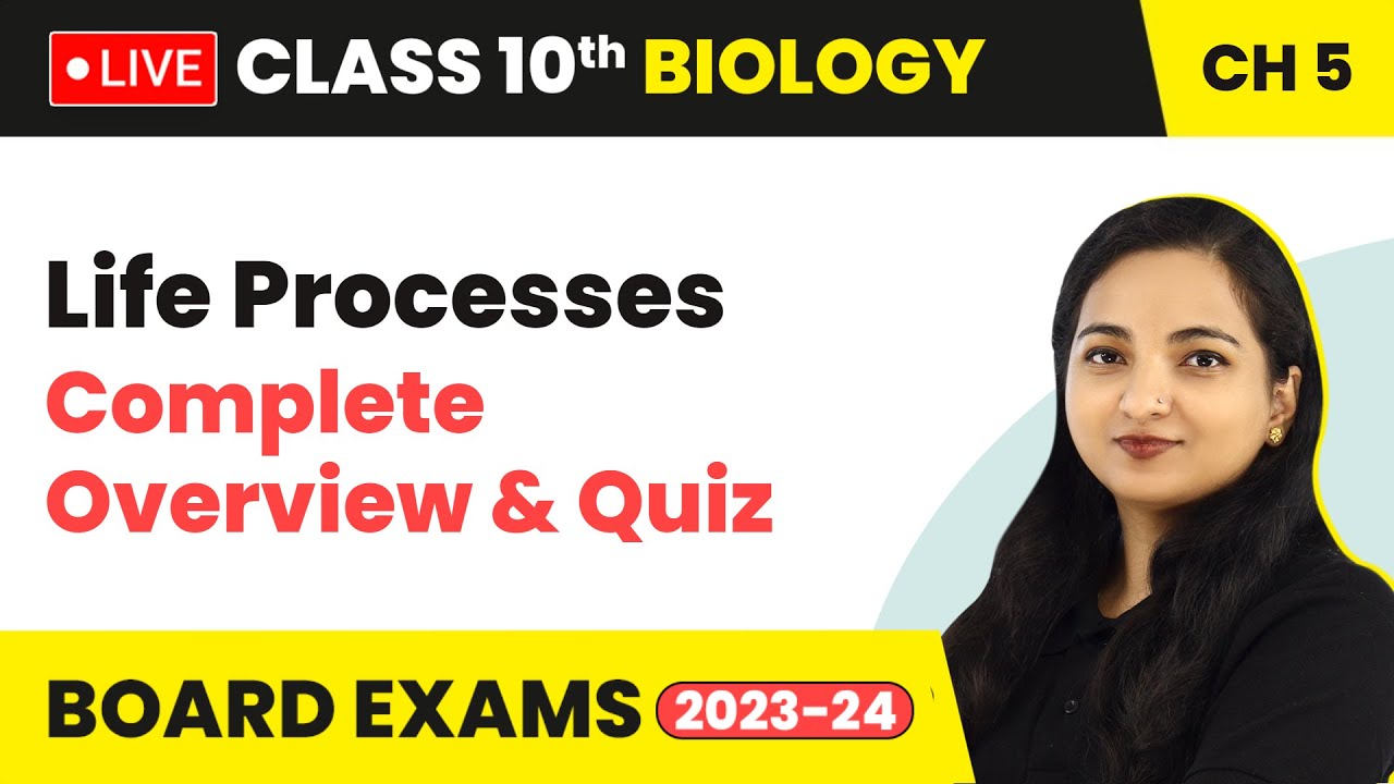 Life Processes - Complete Overview & Quiz | Class 10 Biology Chapter 5 (LIVE)