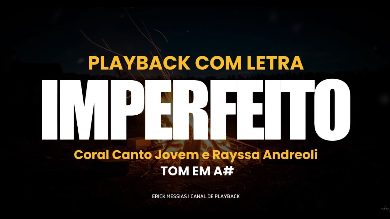 IMPERFEITO - PIANO COVER | PLAYBACK COM LETRA [ TOM EM A# ] | erickmessias