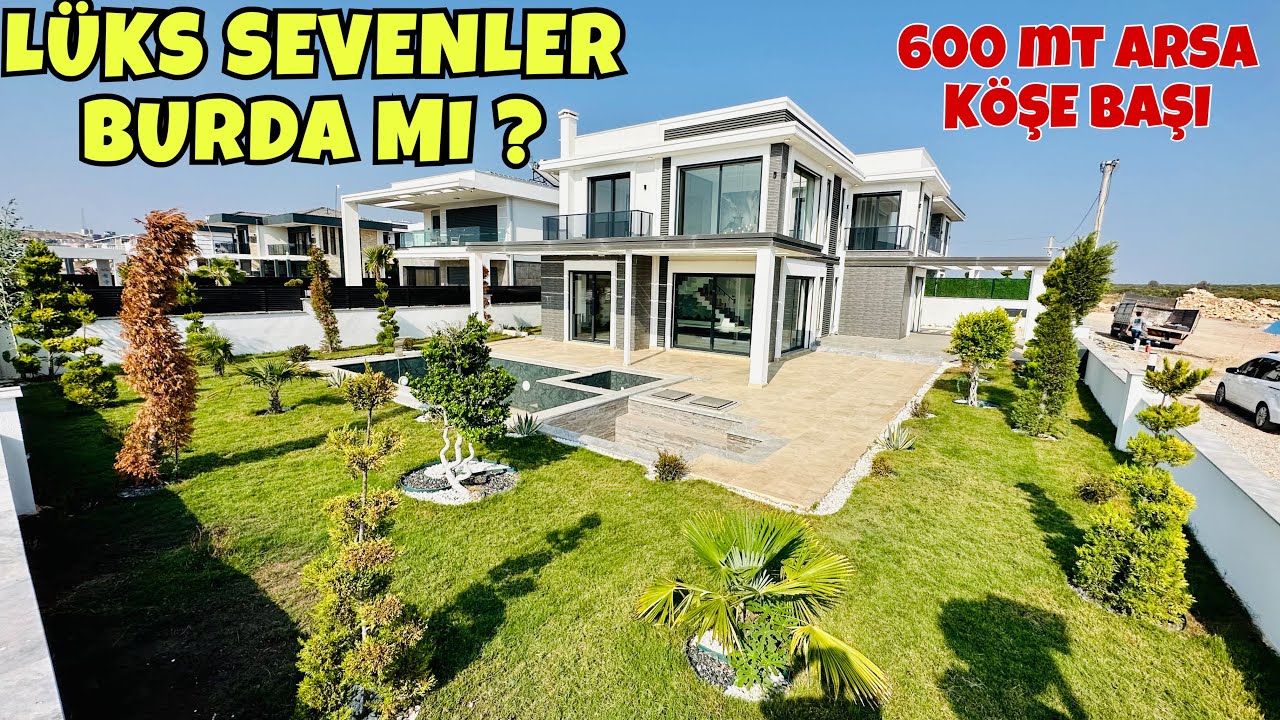 EGEDE VİLLA TURUNA DEVAM EDİYORUZ / 600 mt ARSA İ&Ccedil;ERİSİNDE K&Ouml;ŞE BAŞI L&Uuml;KS VİLLA / H-16