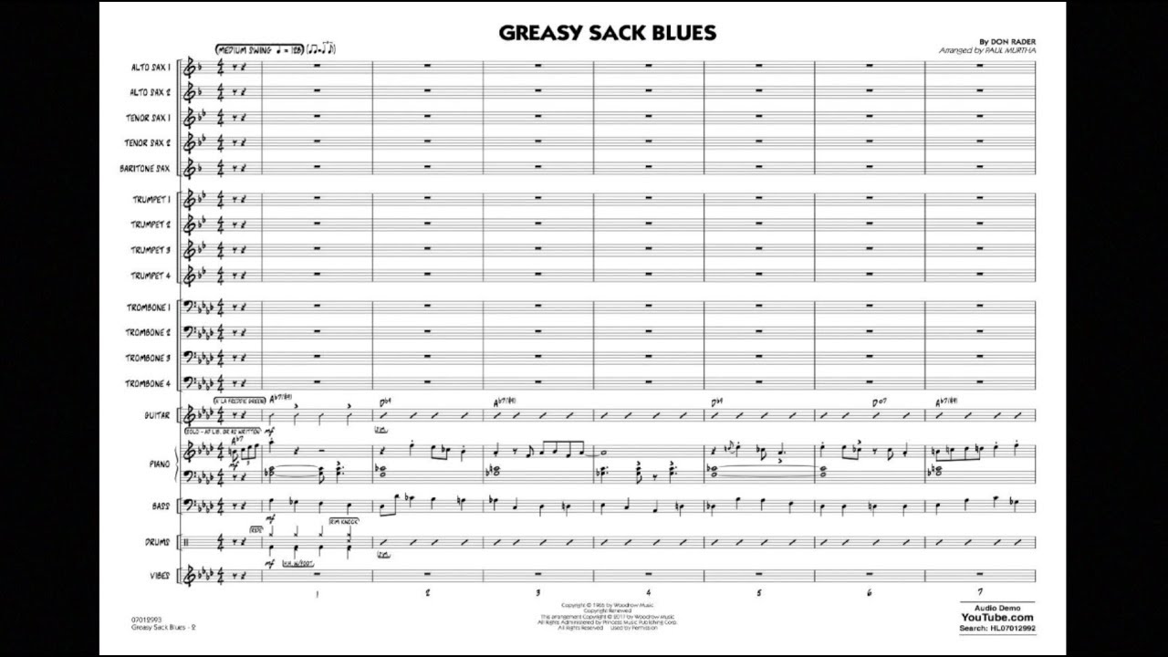 Greasy Sack Blues by Don Rader/arr. Paul Murtha