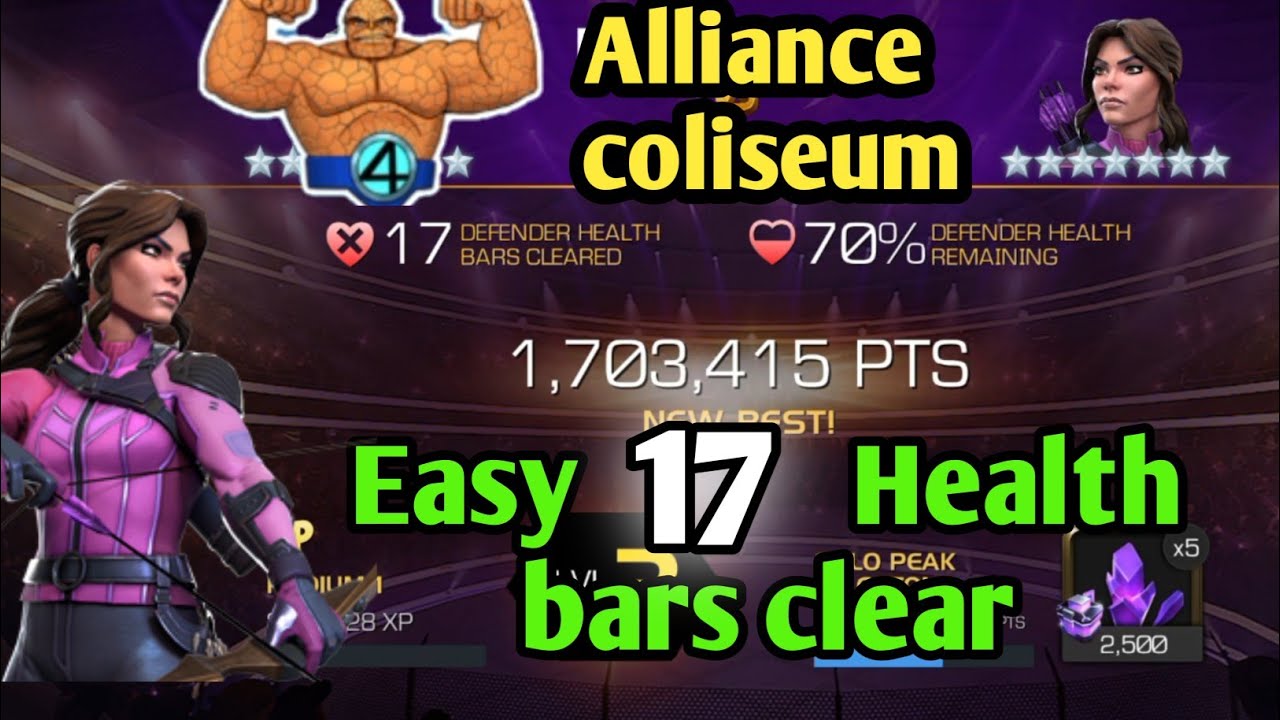 Easy 17 Health bar cleared / Alliance Coliseum: Kate Bishop/ MCOC 